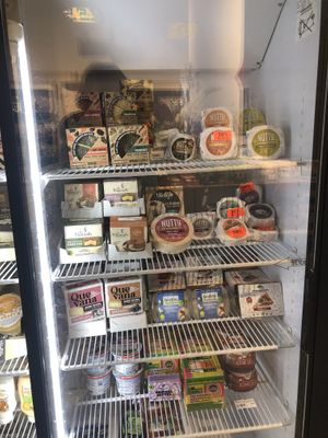 À selection of "cheeses”  at Veggie Garden in Rotterdam