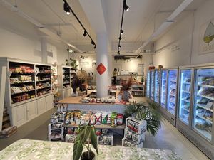 Inside , overview shop at Veggie Garden in Rotterdam