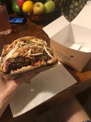 aladin kebab, much better than it looks (I am a lousy photographer) at Mooi in Prague