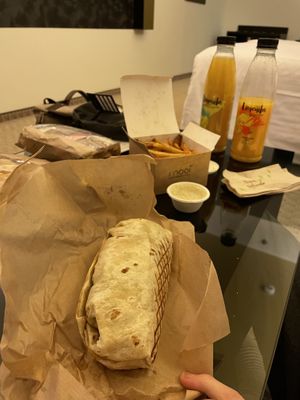 Eating at hotel at Mooi in Prague