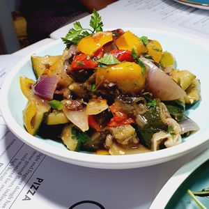 Vegan Grilled Vegetables Caponata (likey the seasoned cucumber) at Cugini Trattoria Pizzeria in Central Singapore