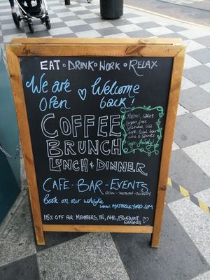 Sign at Matthews Yard in Croydon