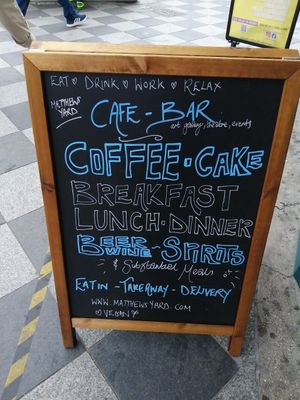 Sign at Matthews Yard in Croydon