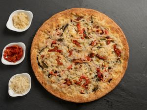 Vegan Basiliko pizza at Sarpino's Pizzeria in Fort Lauderdale