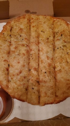 Double cheesy bread at Sarpino's Pizzeria in Fort Lauderdale