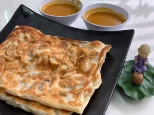 Mushroom Prata and Mushroom Ham Prata. Photo by Mr Henry Lau aka Mr Purple. at Zi Zai Vegetarian 自在齋 - Bishan in Central Singapore