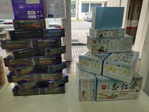 Almond tea at Zi Zai Vegetarian 自在齋 - Bishan in Central Singapore