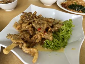 Buttered abalone mushroom $14  at Zi Zai Vegetarian 自在齋 - Bishan in Central Singapore