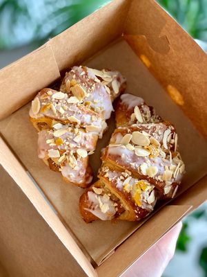 Vegan Croissants with White Poppy Seeds at Eter Vegan Bakery in Warsaw