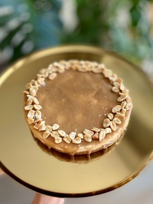 Vegan Cheesecake with Salted Carmel at Eter Vegan Bakery in Warsaw