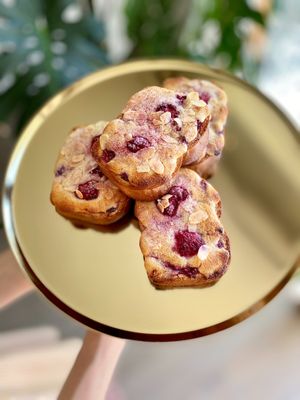Vegan Bostock with Raspberries  at Eter Vegan Bakery in Warsaw