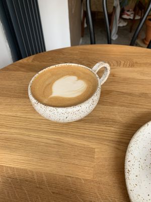 latte  at Eter Vegan Bakery in Warsaw