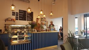 Interior at Eter Vegan Bakery in Warsaw