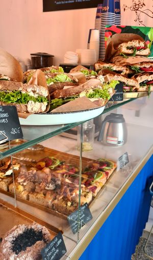 Selection of savoury dishes 🌱 at Eter Vegan Bakery in Warsaw