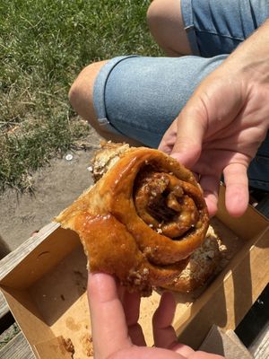 Sticky Cinnamon roll  at Eter Vegan Bakery in Warsaw