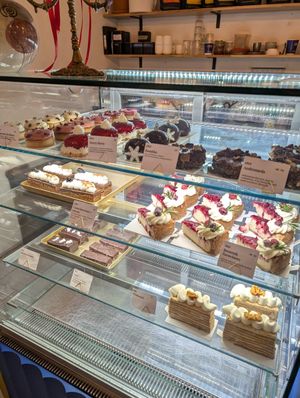 selection at Eter Vegan Bakery in Warsaw