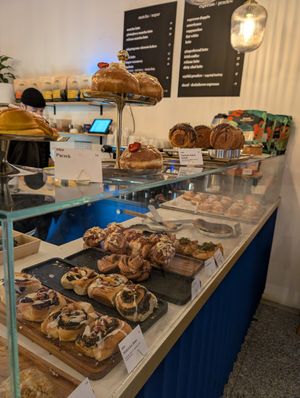 selection at Eter Vegan Bakery in Warsaw