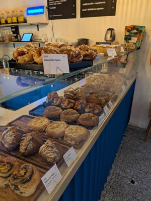selection at Eter Vegan Bakery in Warsaw