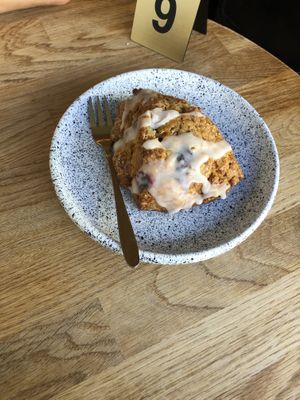 Blueberry scone   at Eter Vegan Bakery in Warsaw