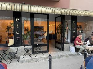 Outside  at Eter Vegan Bakery in Warsaw
