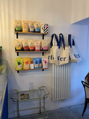 Items for sale  at Eter Vegan Bakery in Warsaw