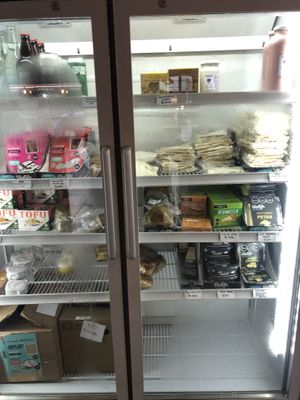 Small store. This photos have all the products that they had for you to take home. They have also others to eat there.  at JUCYLUCY in Montevideo