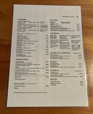 Menú   at JUCYLUCY in Montevideo