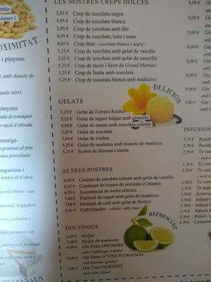 Menu at Can Perico in Santa Perpetua De Mogoda