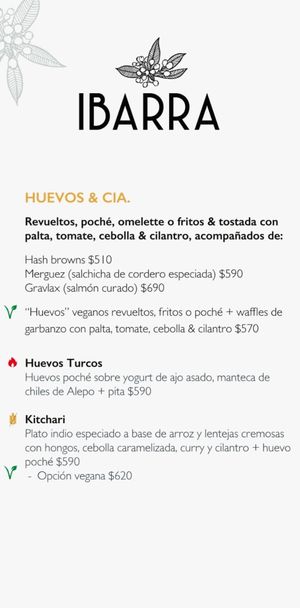 Menu BRUNCH Abril 2023  at Ibarra Brunch Bistro in Montevideo