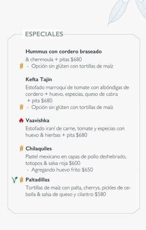 Menu brunch abril 2023  at Ibarra Brunch Bistro in Montevideo