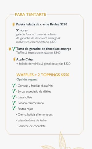 Menu brunch abril 2023  at Ibarra Brunch Bistro in Montevideo