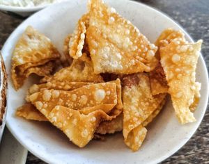 Fried wanton good at Vege Station 素食小栈 - Jl Dedap in Johor Bahru
