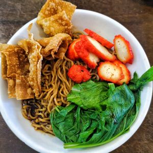 Wanton noodles worth trying at Vege Station 素食小栈 - Jl Dedap in Johor Bahru
