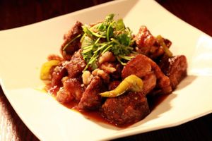 Kong Pao Spicy Veg. Chicken at 4 Stones Vegetarian Cuisine in Richmond