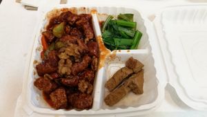 Kung pao bean curd rolls at 4 Stones Vegetarian Cuisine in Richmond