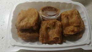Deep fried radish cakes at 4 Stones Vegetarian Cuisine in Richmond