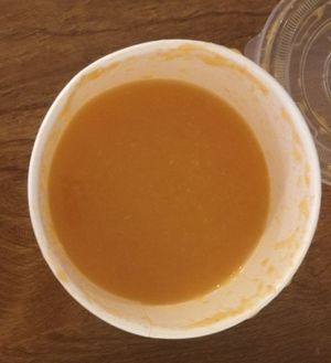 Vegetable soup at 4 Stones Vegetarian Cuisine in Richmond