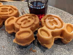 Vegan Mickey waffles (gluten free) at Walt Disney World - Ale & Compass in Lake Buena Vista