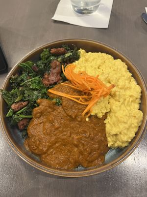 Amazing protein bowl. So very good and actual greens!  at Walt Disney World - Ale & Compass in Lake Buena Vista