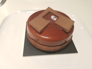 Vegan chocolate cake at La Pastisseria in Barcelona