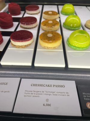Passion cheesecake  at La Pastisseria in Barcelona