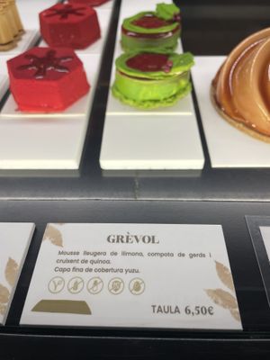 Lemon mousse  at La Pastisseria in Barcelona