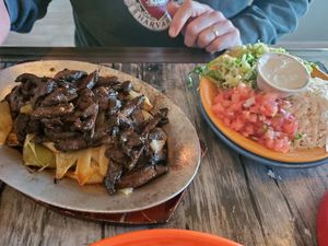 Portobello fajitas with vegan cheese at Mother's Cantina - Philadelphia in Ocean City