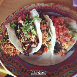 Taco Meal - Portobello mushroom tacos with black beans and rice.  at Mother's Cantina - Philadelphia in Ocean City