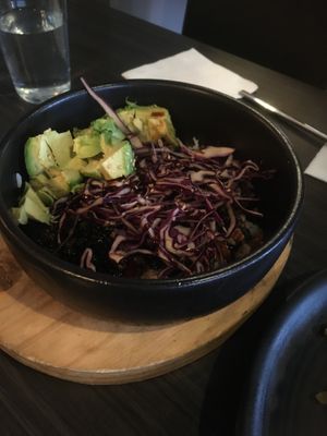 Avocado rice bowl at Hanjan Oliver in Edmonton