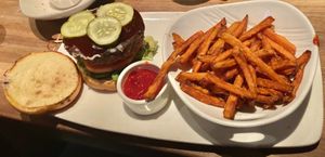 My husbands Beyond Burger, so good! at Yard House in Boca Raton