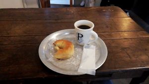 Chocolate bagel (no milk products or egg) at Rillbagelリルベーグル in Fukuoka