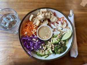 Tofu peanut bowl  at Harvest in Halifax