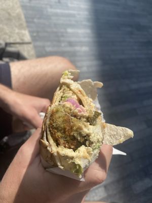 Falafel wrap at All That Falafel - Food Stand in South East London
