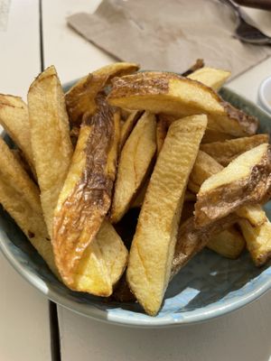 yummy home made fries  at Cocos Veggie e Tal in Foz Do Arelho